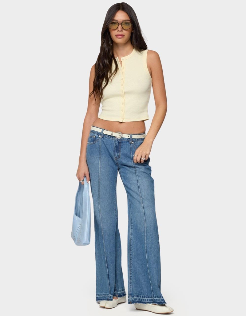 EDIKTED Basel Button Up Tank Top image number 4