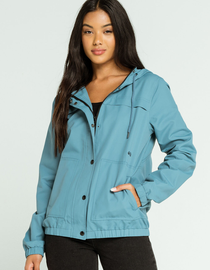 VOLCOM Enemy Stone Womens Light Blue Windbreaker Jacket image number 0