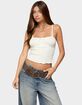 EDIKTED Misty Lacey Textured Tank Top image number 1