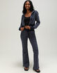 TILLYS Womens Stripe Zip-Up Hoodie image number 4