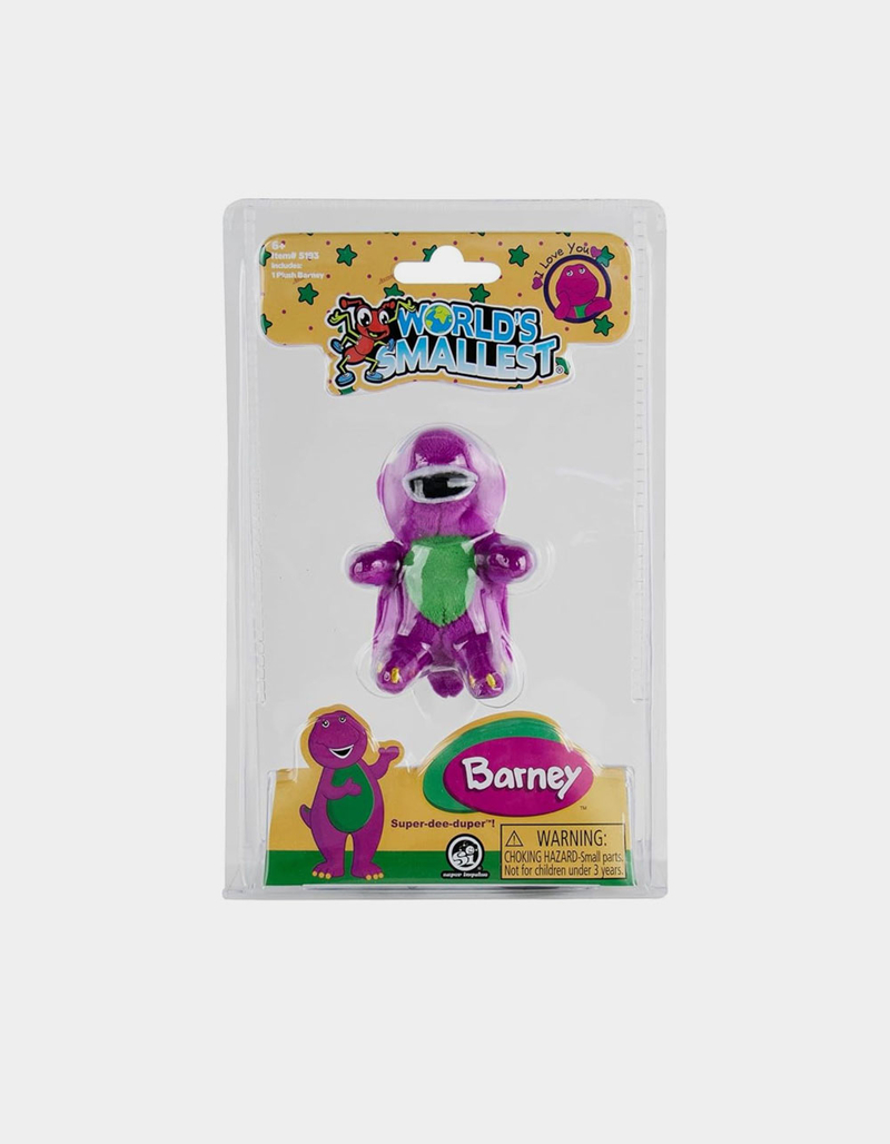 World's Smallest Barney Purple Dinosaur Plush Toy image number 0