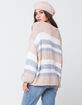 RSQ Fuzzy V Neck Stripe Womens Sweater image number 3