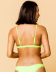 FULL TILT Fixed Triangle Neon Green Bikini Top image number 3