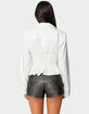 EDIKTED Sharon Collared Tie Front Top image number 4