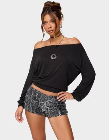 EDIKTED Nannie Off Shoulder Oversized Top Primary Image