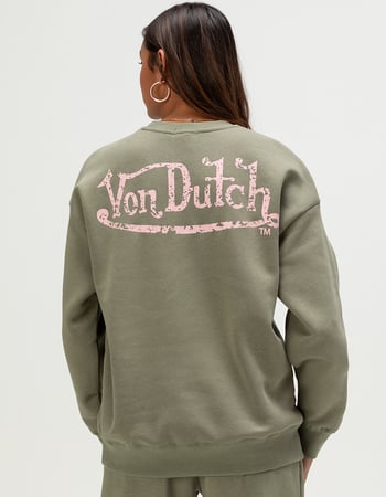 VON DUTCH Embroidered Womens Crewneck Sweatshirt Primary Image