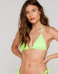 FULL TILT Neon Green Triangle Bikini Top image number 1