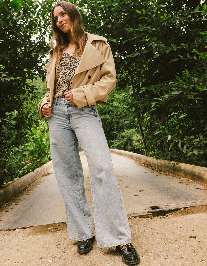 RSQ Womens Crop Trench Coat image number 5