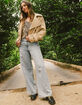 RSQ Womens Crop Trench Coat image number 6