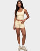 EDIKTED Audrea Ribbed Foldover Biker Shorts image number 4