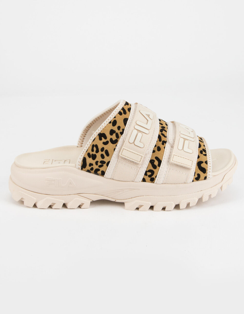 FILA Outdoor Animal Print Womens Taupe Slide Sandals image number 0