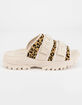 FILA Outdoor Animal Print Womens Taupe Slide Sandals image number 1