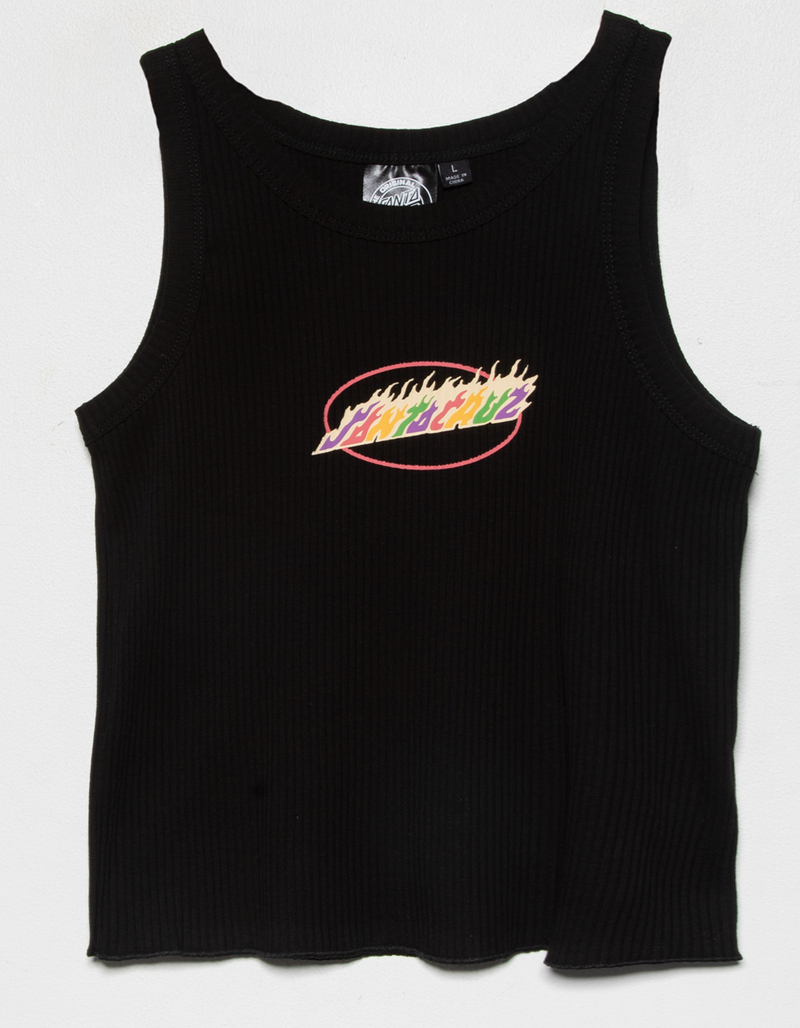 SANTA CRUZ Oval Flame Girls Tank Top image number 0