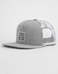 BILLABONG Stacked Grey Heather Mens Trucker Hat image number 1