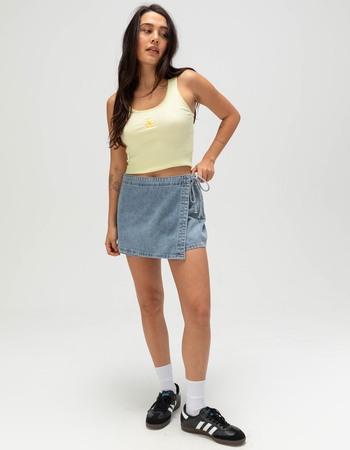 RSQ Womens Hibiscus Embroidered Tank Top Alternative Image