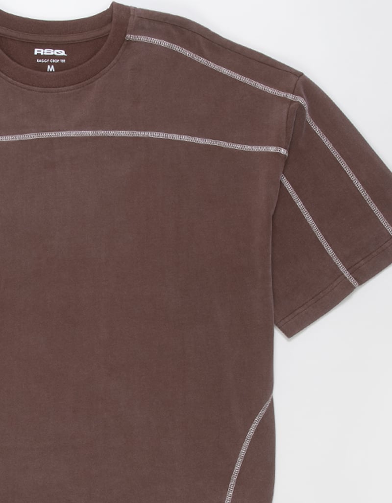 RSQ Mens Seamed Baggy Crop Tee image number 5
