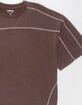 RSQ Mens Seamed Baggy Crop Tee image number 6