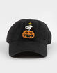 RSQ x Peanuts Halloween Snoopy Jack-O'-Lantern Womens Strapback Dad Hat image number 2