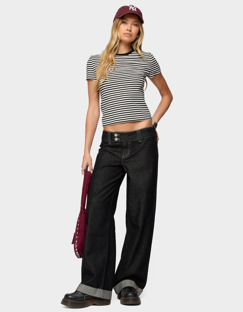 EDIKTED Nessie Striped Tee image number 4