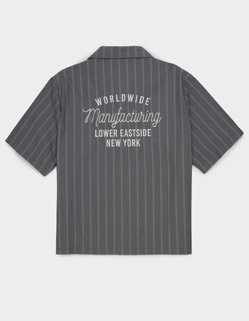 RSQ Mens Embroidered Stripe Button Up Shirt Primary Image