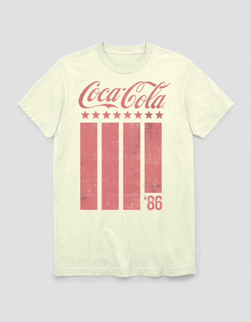 COCA-COLA Distress Stripe Unisex Tee image number 0