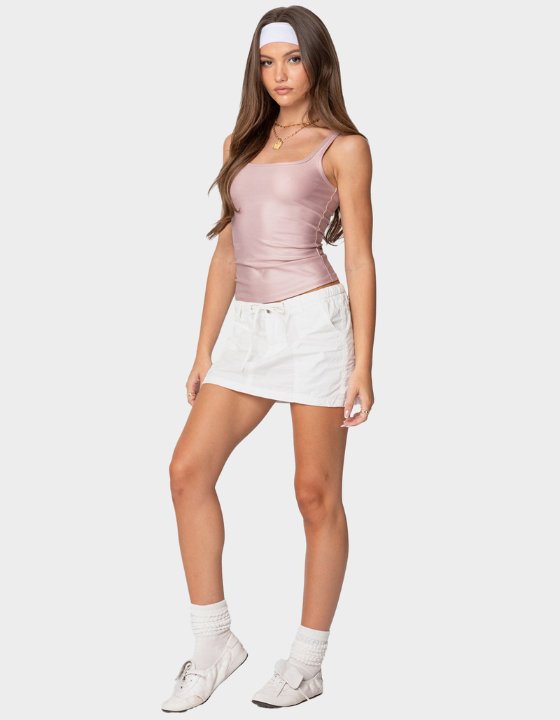 EDIKTED Crinkle Cargo Mini Skirt image number 2