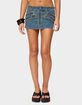 EDIKTED Ronan Zip Up Denim Mini Skort image number 1