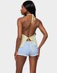 EDIKTED Oliviana Linen Look Halter Top image number 3
