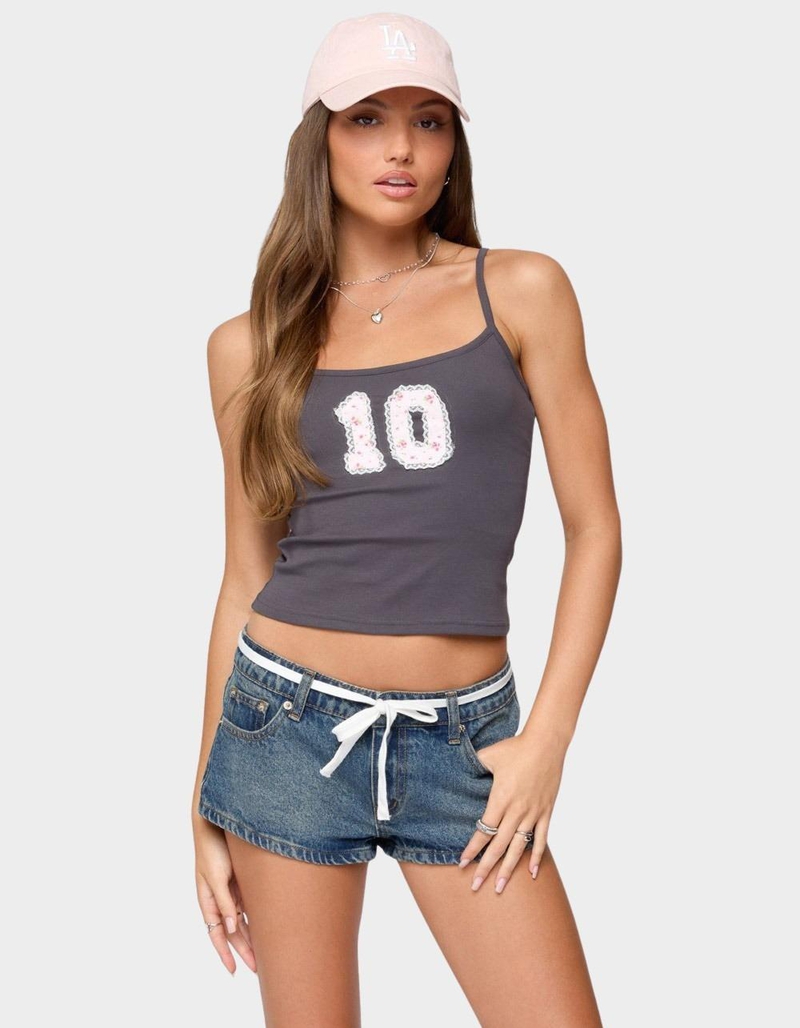 EDIKTED 10 Floral Lacey Patch Tank Top image number 0