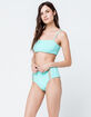 FULL TILT Textured High Waisted Mint Bikini Bottoms image number 4