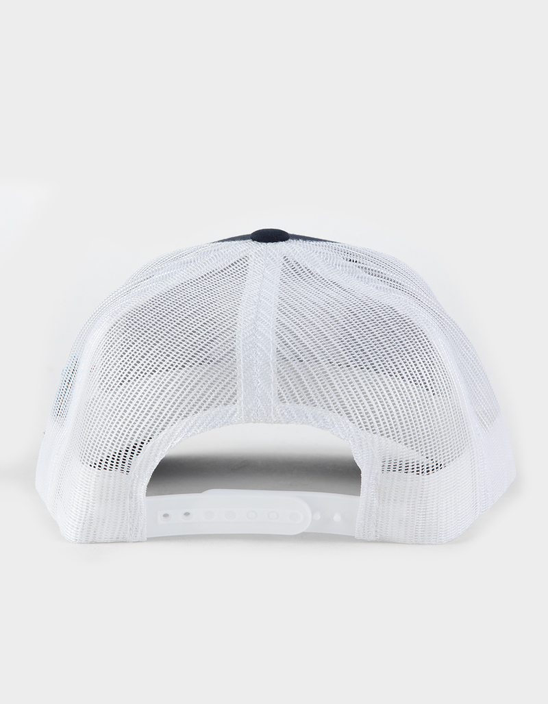 WHAT THE FIN WTF Logo Silver Fin Mens Trucker Hat image number 2