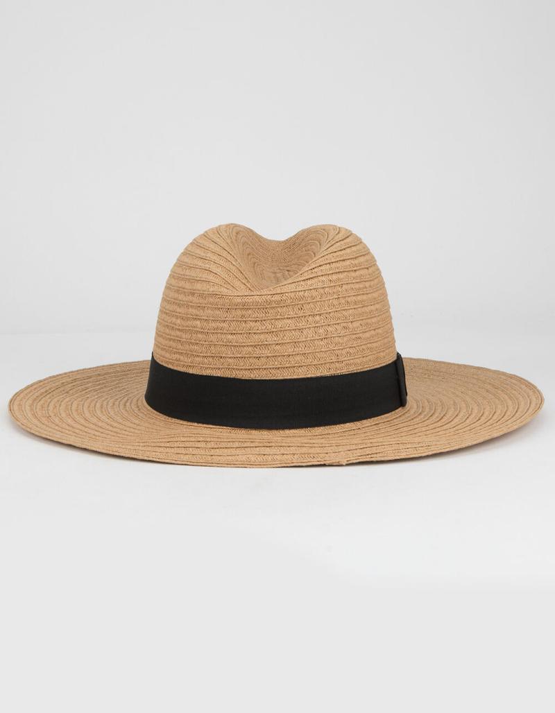 Straw Womens Fedora Hat image number 1