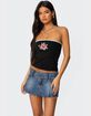 EDIKTED Enora Embroidered Rose Tube Top image number 1