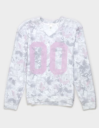 FULL TILT 00 Camo Girls Notch Crewneck Sweatshirt Primary Image