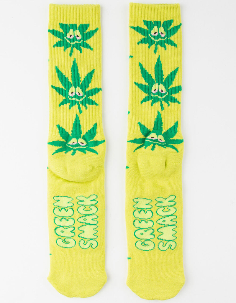 HUF Green Buddy Strains Mens Crew Socks image number 1