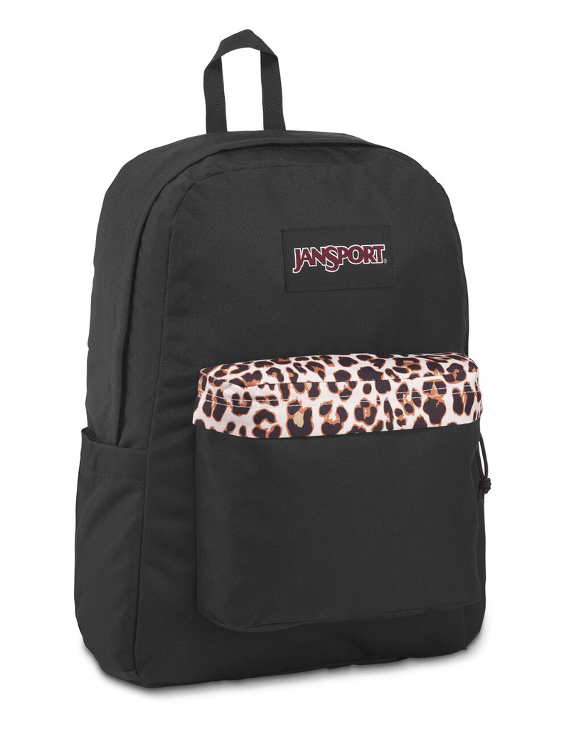 JANSPORT Superbreak Plus Leopard & Black Backpack image number 2