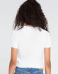 WEST OF MELROSE Knit Wit Ribbed Button Front Womens White Top image number 3