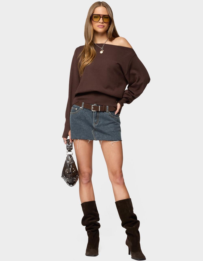 EDIKTED Off Shoulder Oversized Sweater image number 4