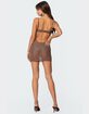 EDIKTED Flora Rhinestone Mesh Mini Dress image number 4