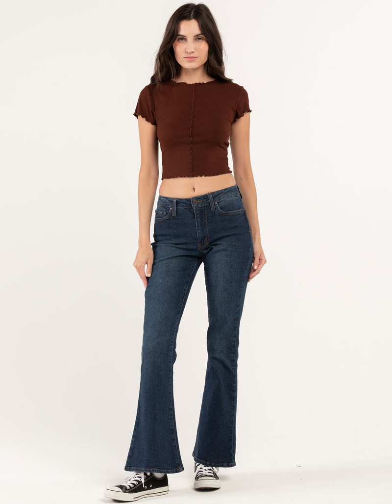 BOZZOLO Lettuce Rib Womens Top image number 3