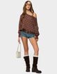 EDIKTED Oversized Off Shoulder Polka Dot Sweater image number 5