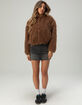 RSQ Womens Long Fur Hooded Jacket image number 2