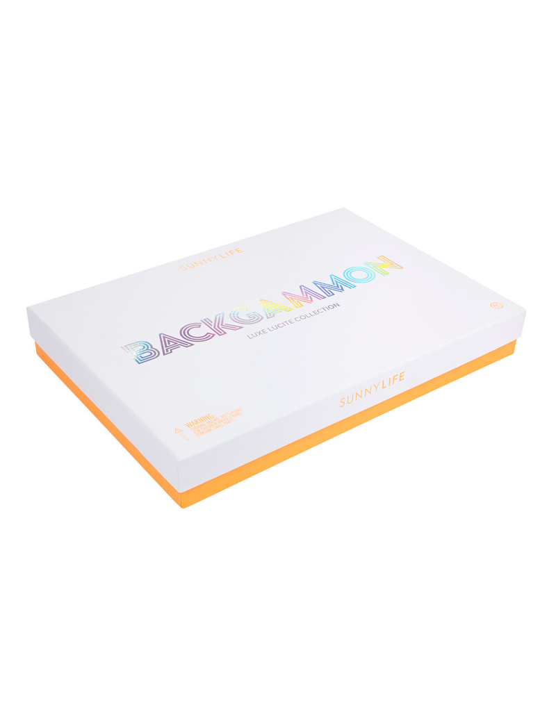 SUNNYLIFE Lucite Backgammon Game image number 3