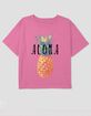 ALOHA Pineapple Girls Crop Tee image number 1