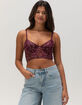 FULL TILT Two-Tone Lace Womens Bralette image number 1