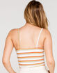SKY AND SPARROW Stripe Cinch Front Womens Rust Tank image number 3