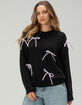 RSQ Womens Bow Detail Pullover Sweater image number 2