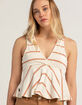 FIVESTAR GENERAL CO. Womens Stripe Babydoll Top image number 4