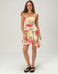 FULL TILT Womens Floral Tube Hanky Hem Dress image number 3