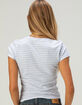RSQ Womens 33 Stripe Baby Tee image number 4